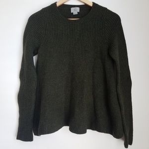 Grey Jason Wu green wool trapeze sweater